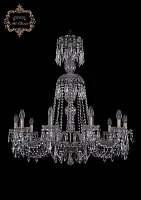 Люстра подвесная хрустальная 11.23.10.300.XL-87.Br.Dr Bohemia Art Classic прозрачная на 10 ламп, основание бронзовое в стиле классический Люстра подвесная хрустальная 11.23.10.300.XL-87.Br.Dr Bohemia Art Classic прозрачная на 10 ламп, основание бронзовое в стиле классический